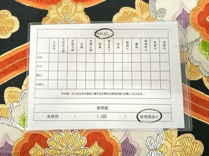 平和屋着物◎六通柄袋帯　唐織　立涌花文　金銀糸　正絹　逸品　AABJ0682yx