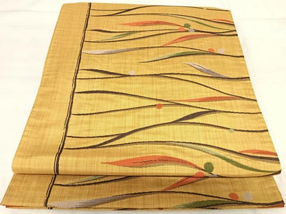 平和屋着物◎六通柄袋帯　南天文　正絹　逸品　AABJ0768yx