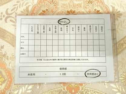 平和屋着物◎西陣　六通柄袋帯　立涌花文　金糸　正絹　逸品　AABJ0776yx