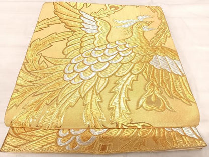 平和屋着物◎六通柄袋帯　鳳凰文　金銀糸　正絹　逸品　AABJ0787yx