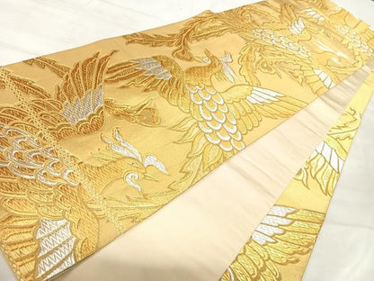 平和屋着物◎六通柄袋帯　鳳凰文　金銀糸　正絹　逸品　AABJ0787yx