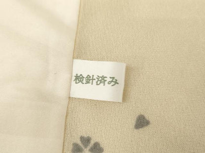 平和屋着物＊夏物　訪問着　紗　刺繍　流水舞花文　暈し染め　金彩　銀糸　ロング丈　正絹　逸品　AABJ0806cs