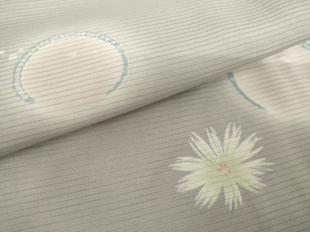 平和屋着物＊夏物　小紋　絽　舞花文　ほたる暈し　正絹　逸品　AABJ0808cs