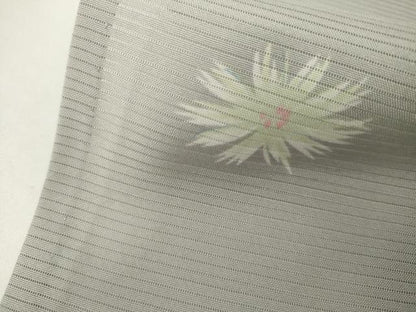 平和屋着物＊夏物　小紋　絽　舞花文　ほたる暈し　正絹　逸品　AABJ0808cs