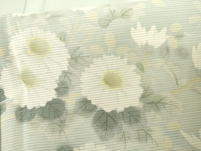 平和屋着物＊夏物　訪問着　絽　手描き　枝花文　暈し染め　正絹　逸品　AABJ0809cs