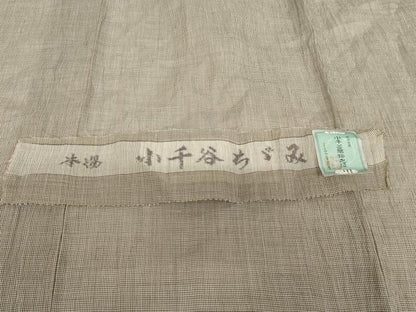 平和屋着物＊夏物　男性　小千谷ちぢみ　反端付き　AABJ0815cs