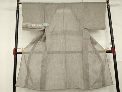 平和屋着物＊夏物　男性　小千谷ちぢみ　反端付き　AABJ0815cs