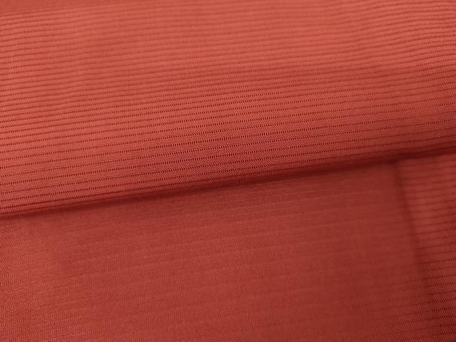 平和屋着物＊夏物　色無地　絽　茜色　正絹　逸品　AABJ0817cs