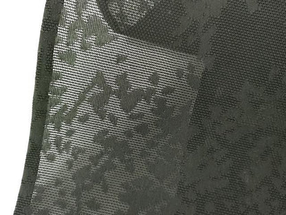 平和屋着物＊夏物　訪問着　枝花紋紗　枝葉文　黒地　銀彩　正絹　逸品　未使用　AABJ0877cs