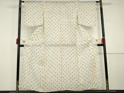 平和屋着物＊夏物　上布　丸文　麻　逸品　AABJ0882cs