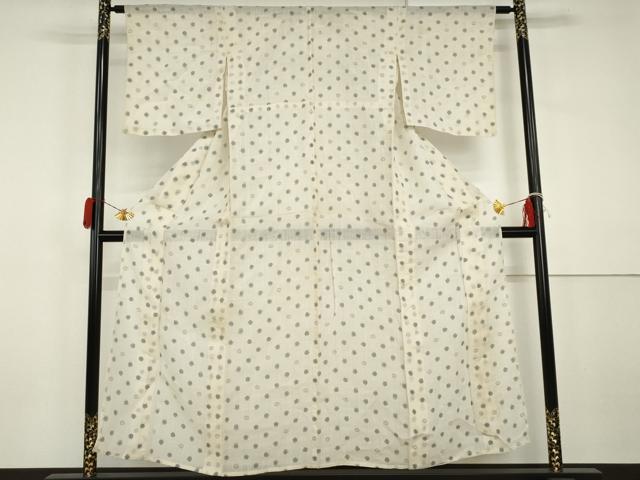 平和屋着物＊夏物　上布　丸文　麻　逸品　AABJ0882cs