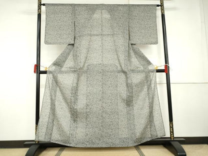 平和屋着物＊夏物　小紋　紗　霞文　洗える着物　AABJ0887cs
