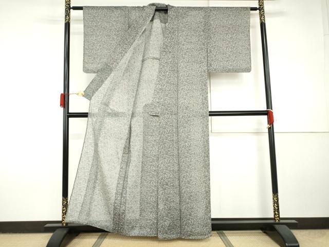 平和屋着物＊夏物　小紋　紗　霞文　洗える着物　AABJ0887cs
