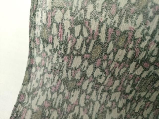 平和屋着物＊夏物　小紋　紗　霞文　洗える着物　AABJ0887cs
