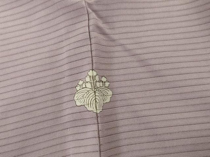 平和屋着物＊夏物　色無地　絽　浅紫色　反端付き　正絹　逸品　AABJ0891cs