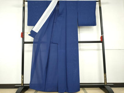 平和屋着物＊夏物　色無地　絽　瑠璃紺色　正絹　逸品　未使用　AABJ0893cs