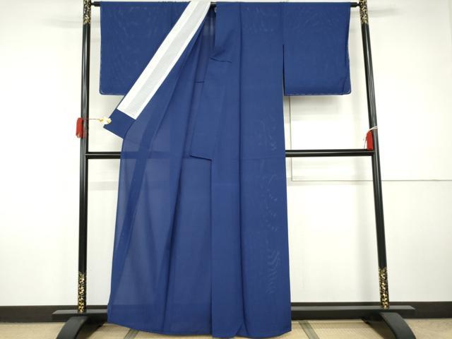 平和屋着物＊夏物　色無地　絽　瑠璃紺色　正絹　逸品　未使用　AABJ0893cs