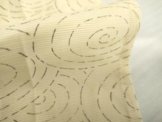 平和屋着物＊夏物　小紋　絽　流水草花文　正絹　逸品　AABJ0898cs