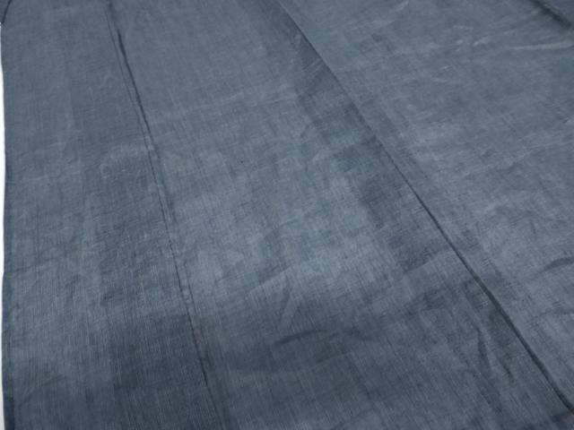 平和屋着物＊夏物　小千谷ちぢみ　縞　麻　逸品　AABJ0901cs