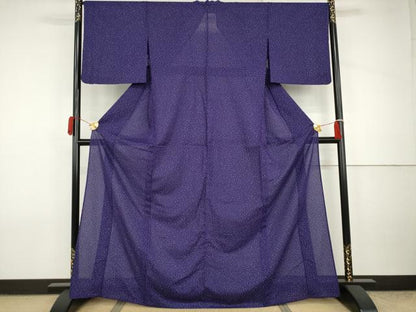 平和屋着物＊夏物　小紋　絽　散らし文様　洗える着物　AABJ0903cs
