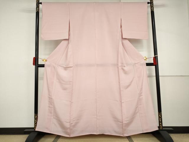 平和屋着物＊夏物　色無地　絽　撫子色　正絹　逸品　AABJ0909cs