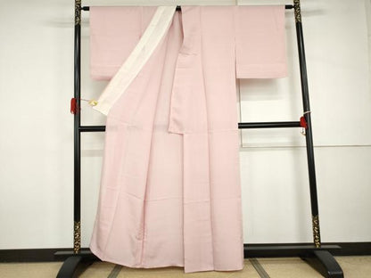 平和屋着物＊夏物　色無地　絽　撫子色　正絹　逸品　AABJ0909cs