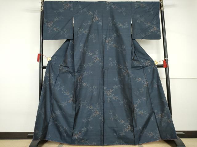平和屋着物●本場大島紬　枝花文　やまと誂製　正絹　逸品　未使用　AABJ0914cs