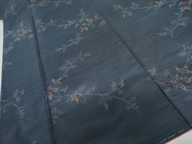 平和屋着物●本場大島紬　枝花文　やまと誂製　正絹　逸品　未使用　AABJ0914cs