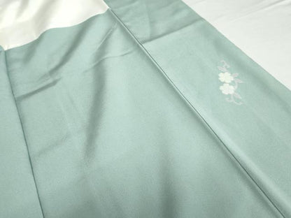 平和屋着物●訪問着　駒刺繍　道長草花文　暈し染め　金彩　正絹　逸品　AABJ0916cs