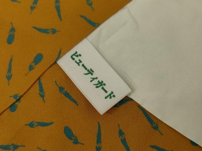 平和屋着物●本場大島紬　訪問着　刺子　刺繍　源氏香　黒地　正絹　逸品　AABJ0917cs