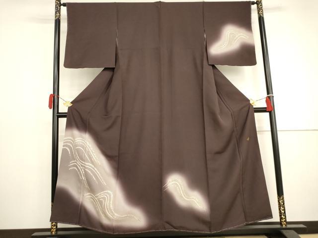 平和屋着物●訪問着　作家物　立波鹿の子文　暈し染め　金彩　健勝苑扱い　正絹　逸品　未使用　AABJ0919cs