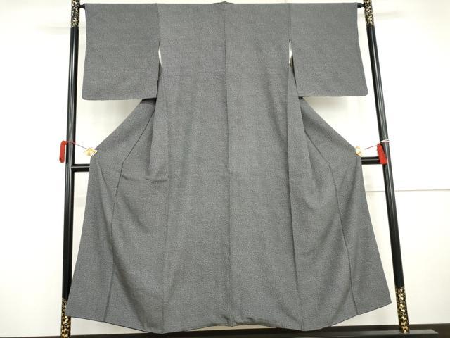 平和屋着物●江戸小紋　吉祥柄　黒地　正絹　逸品　AABJ0920cs