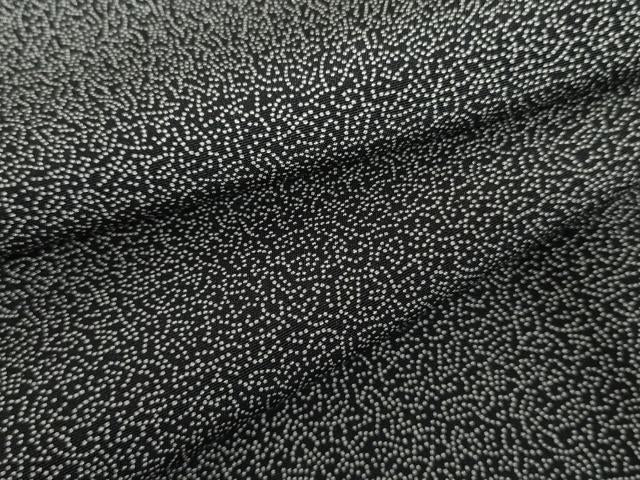 平和屋着物●江戸小紋　吉祥柄　黒地　正絹　逸品　AABJ0920cs