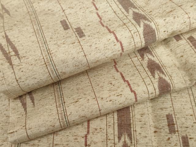平和屋着物●ぜんまい紬　間道　正絹　逸品　未使用　AABJ0923cs