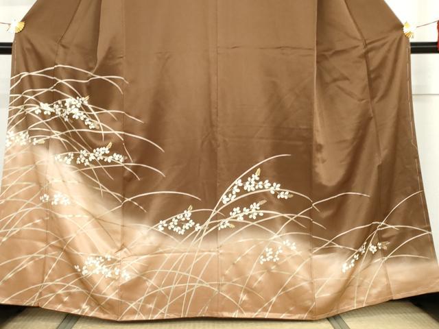 平和屋着物●訪問着　萩　暈し染め　金彩　正絹　逸品　未使用　AABJ0924cs