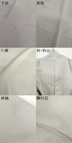 平和屋着物●小紋師　高津良治　江戸小紋　万筋　半色×牡丹鼠色　正絹　逸品　AABJ0926cs