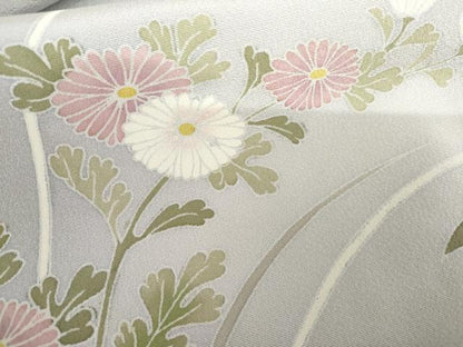 平和屋着物●訪問着　友禅　作家物　峰　枝花文　暈し染め　正絹　逸品　AABJ0927cs