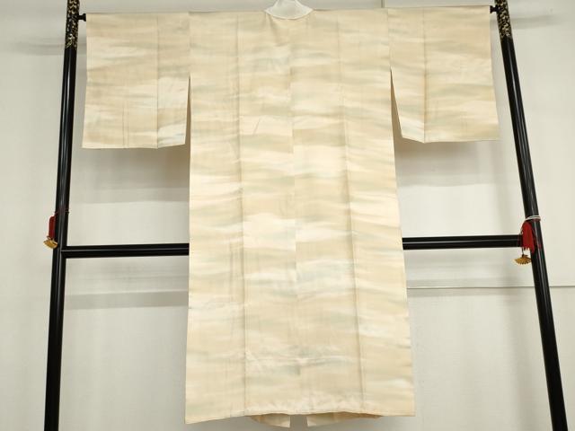 平和屋着物●長襦袢　袷　作家物　京かすみ　暈し染め　半衿刺繍　正絹　逸品　未使用　AABJ0930cs