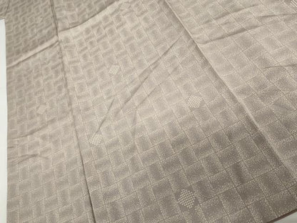 平和屋着物●上質な小紋　格子　鈴乃屋扱い　正絹　逸品　AABJ0936cs