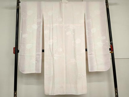 平和屋着物●長襦袢　袷　桜雪兎地紋　暈し染め　正絹　逸品　AABJ0941cs