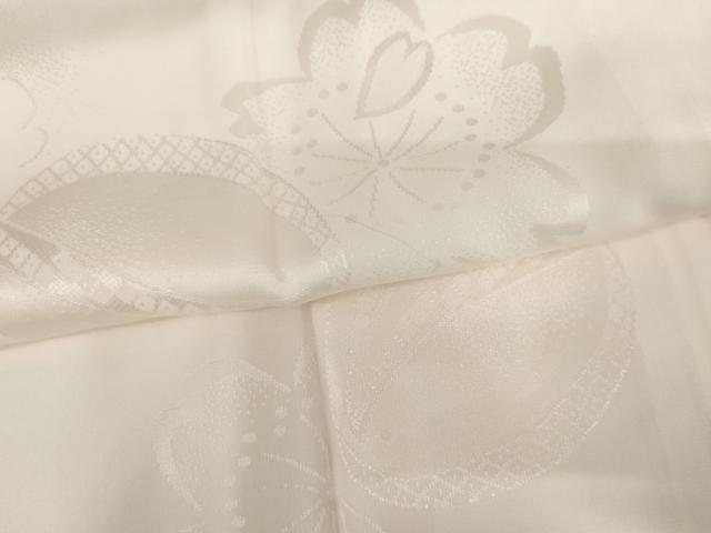 平和屋着物●長襦袢　袷　桜雪兎地紋　暈し染め　正絹　逸品　AABJ0941cs