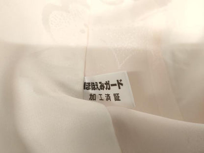 平和屋着物●長襦袢　袷　桜雪兎地紋　暈し染め　正絹　逸品　AABJ0941cs