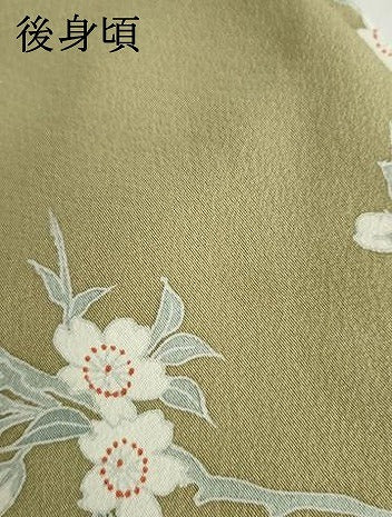平和屋着物●訪問着　作家物　枝花文　暈し染め　金彩　正絹　逸品　AABJ0943cs