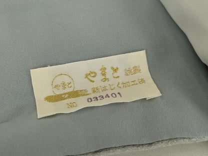 平和屋着物●和紙染染色作家・植村彩弘　訪問着　手描き　枝花文　暈し染め　金彩　やまと金ラベル　正絹　逸品　AABJ0949cs
