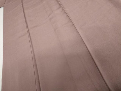 平和屋着物●上質な色無地　葡萄鼠色　正絹　逸品　AABJ0955cs