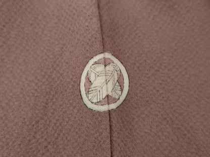 平和屋着物●上質な色無地　葡萄鼠色　正絹　逸品　AABJ0955cs