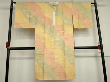 平和屋着物●長襦袢　袷　辻が花地紋　暈し染め　正絹　逸品　AABJ0959cs