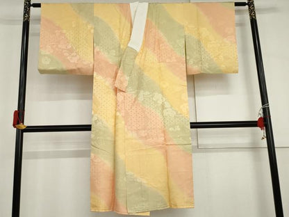 平和屋着物●長襦袢　袷　辻が花地紋　暈し染め　正絹　逸品　AABJ0959cs