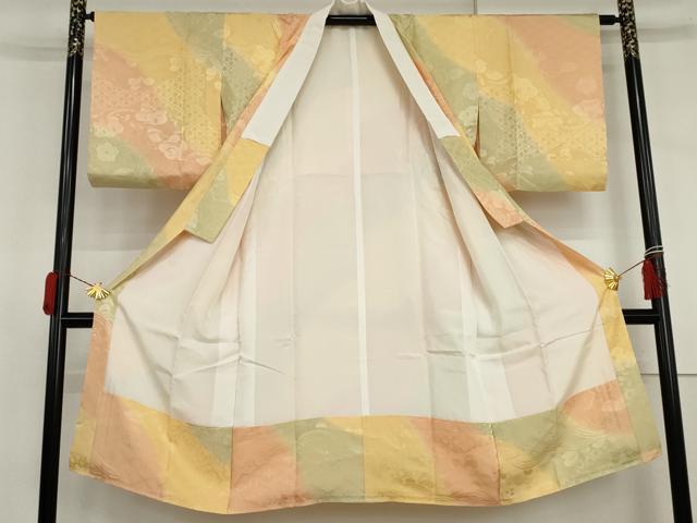 平和屋着物●長襦袢　袷　辻が花地紋　暈し染め　正絹　逸品　AABJ0959cs