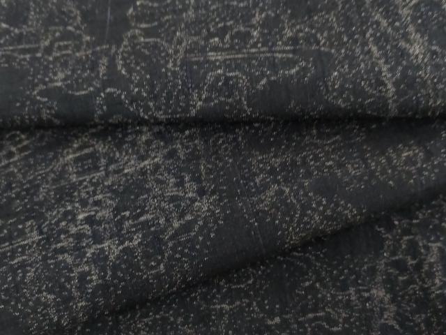 平和屋着物●上質な紬　風景樹林文　正絹　逸品　AABJ0960cs